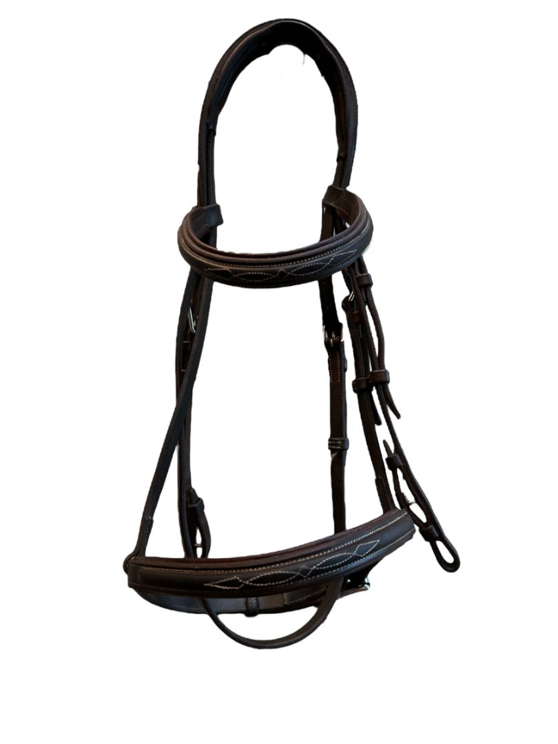 CWD Bridle Raised Noseband Fancy Stitch - Size 1