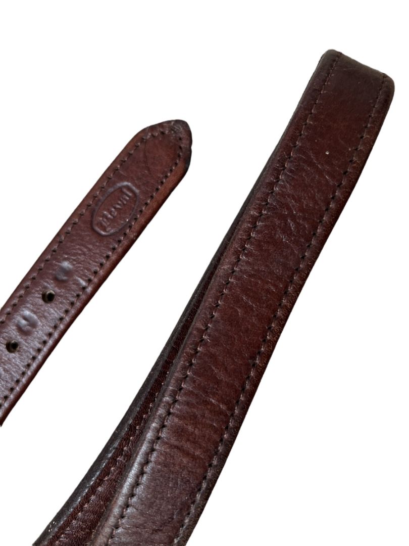 Beval Nylon Lined Flat Buckle Stirrup Leathers 58" Brown