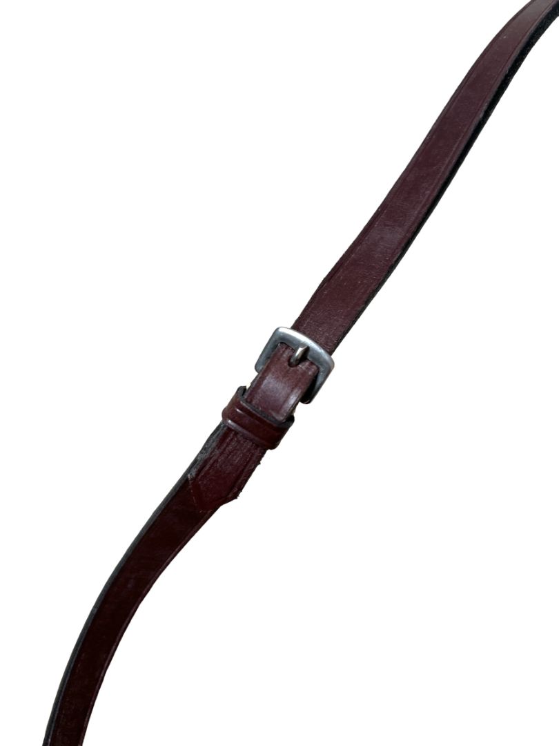 Flat Laced Leather Rein 5/8" in Brown Horse Size /New