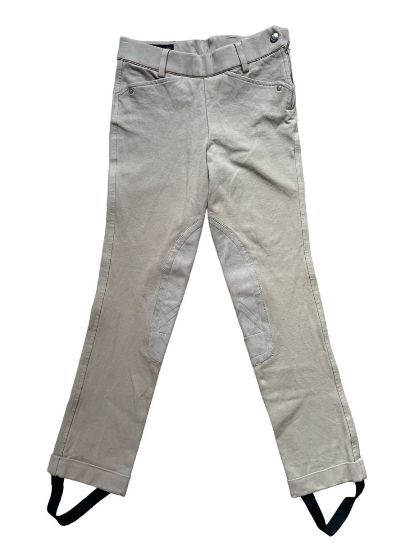 Ariat Children's Heritage Side Zip Knee Patch Jod - Tan Size 8