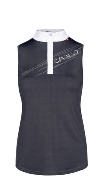 Cavallo Women's "Salsa" Show Shirt Sleeveless Black Size 40 (US 12) New