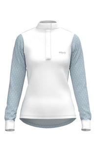 Espoir Sky Blue Long Sleeve Show Shirt, Quarter Zip - Size Small NEW