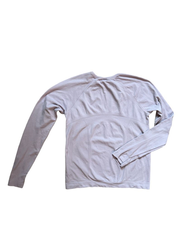 Athleta Girl Power Up Seamless Long Sleeve Shirt - Lilac /Size Youth Medium