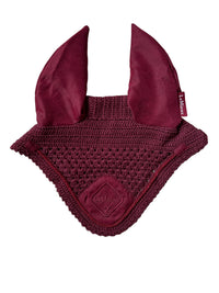LeMieux Classic Ear Fly Bonnet - Burgundy / Size Large