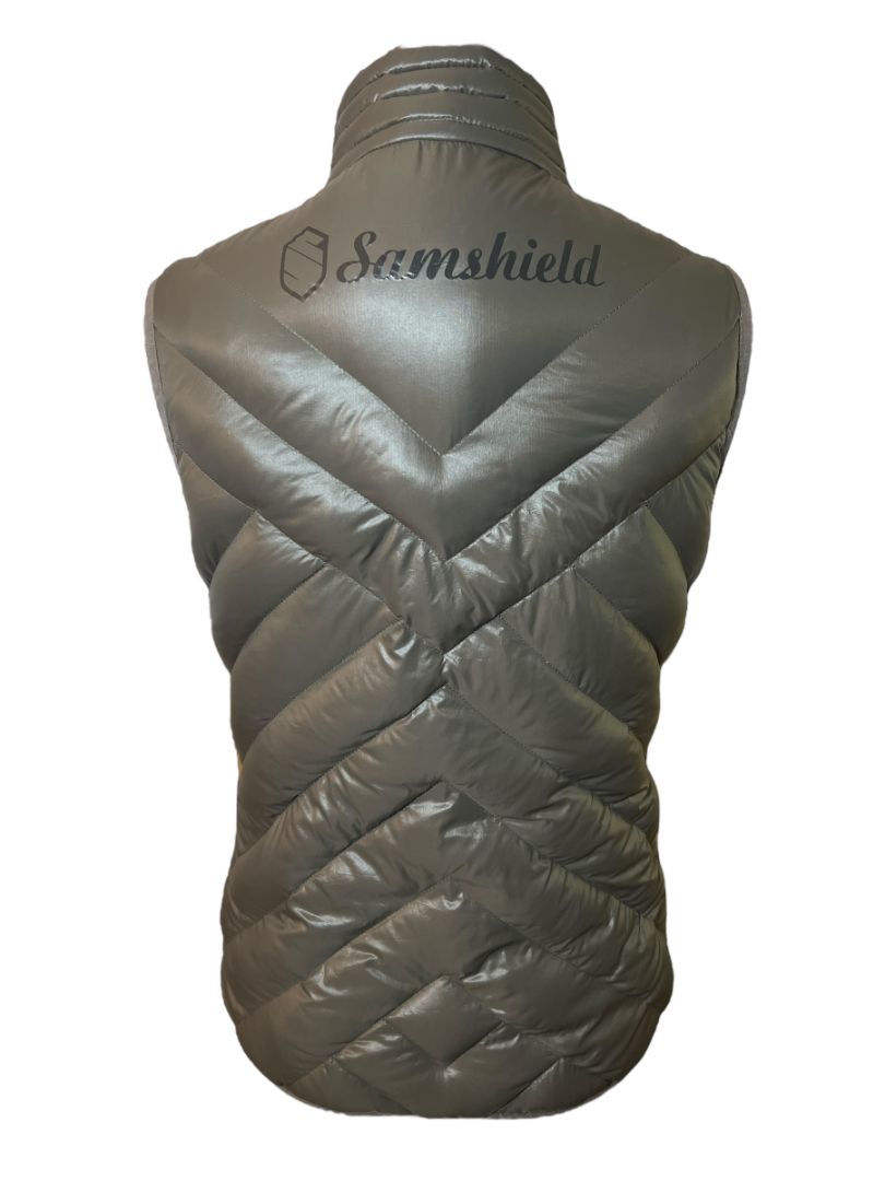 Samshield Women's Swarovski Down Vest - Grey / Size Small