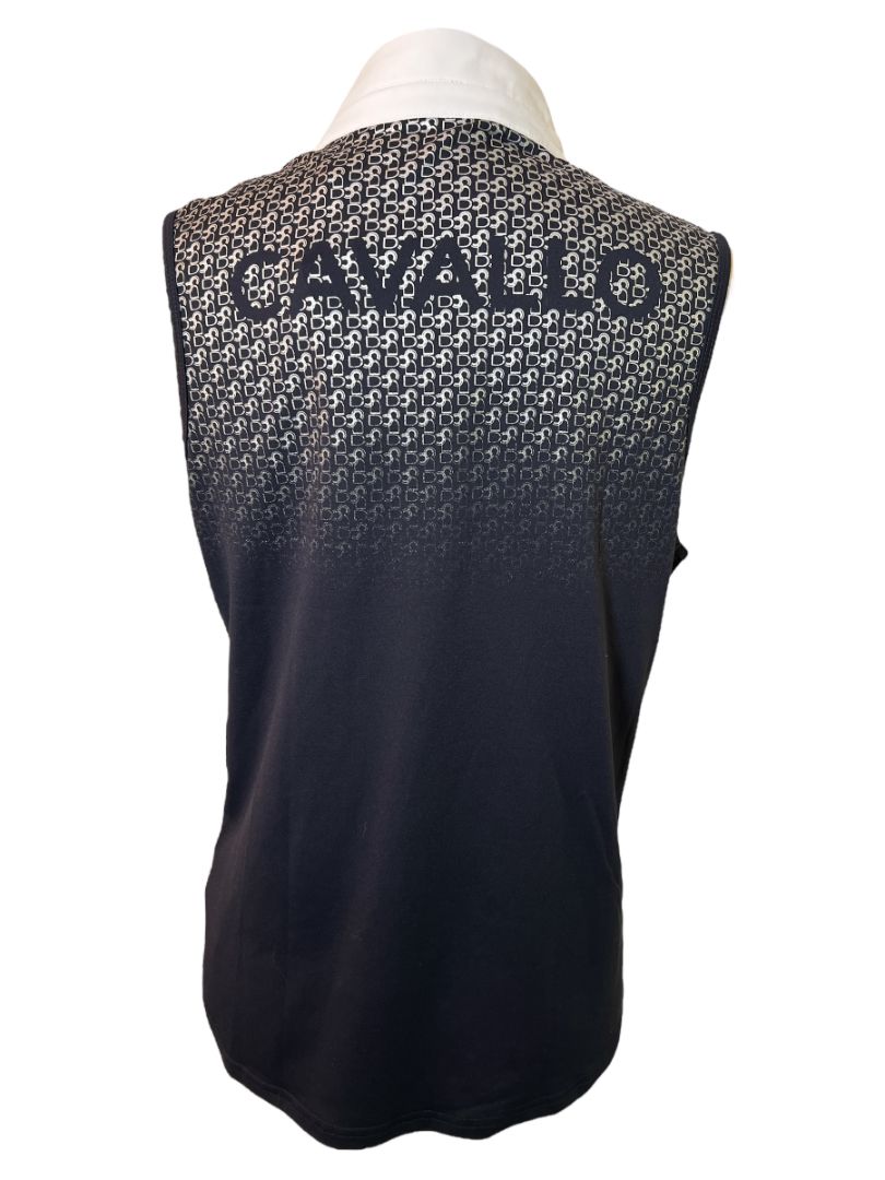 Cavallo Women's Sava Sleeveless Show Shirt - Dark Blue / Size US 16 (44) NEW