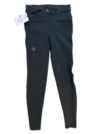 EGO 7 Women's Jumping EJ Knee Patch Breech Size US 22 (IT 36) Green Grey NEW