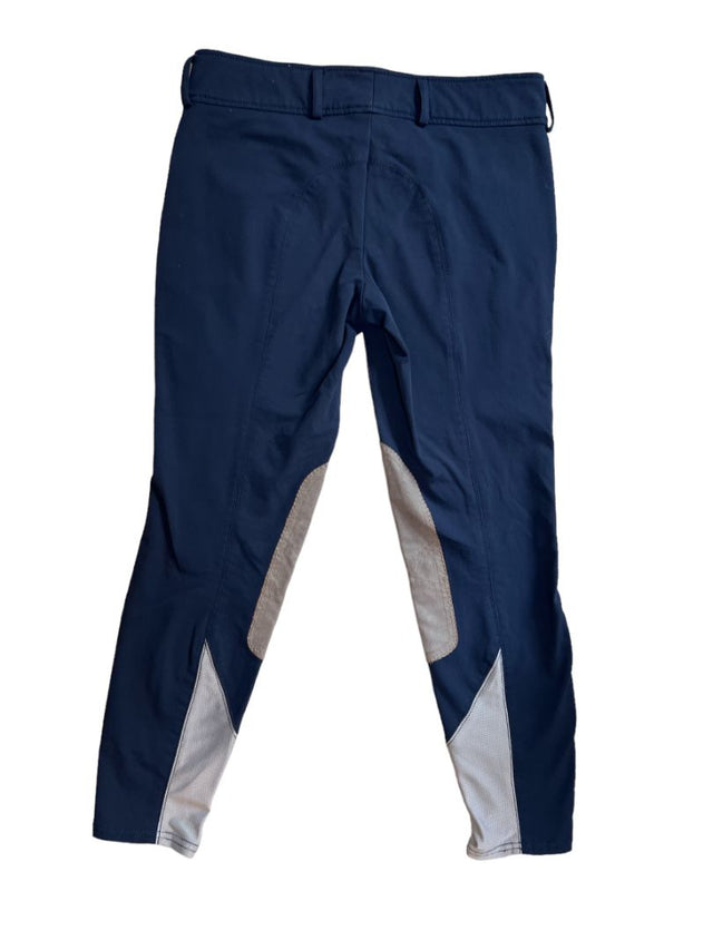 RJ Classics Girls Harrisburg Knee Patch Breeches - Navy / Size 16 R