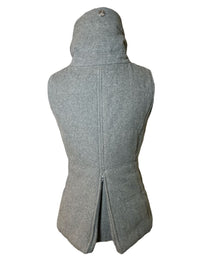 Noel Asmar Woman's High Collar Wool Vest - Grey Size XS
