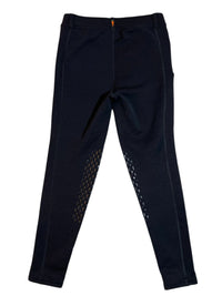 Kerrits Kids Power Stretch Winter Knee Patch Pocket Fleece Tight - Black  / Size XL Youth