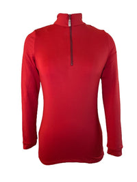 EIS Women's Long Sleeve Quarter Zip Sun Shirt - Red / Size Extra Small XS