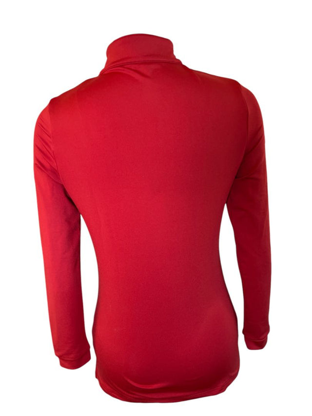 EIS Women's Long Sleeve Quarter Zip Sun Shirt - Red / Size Extra Small XS