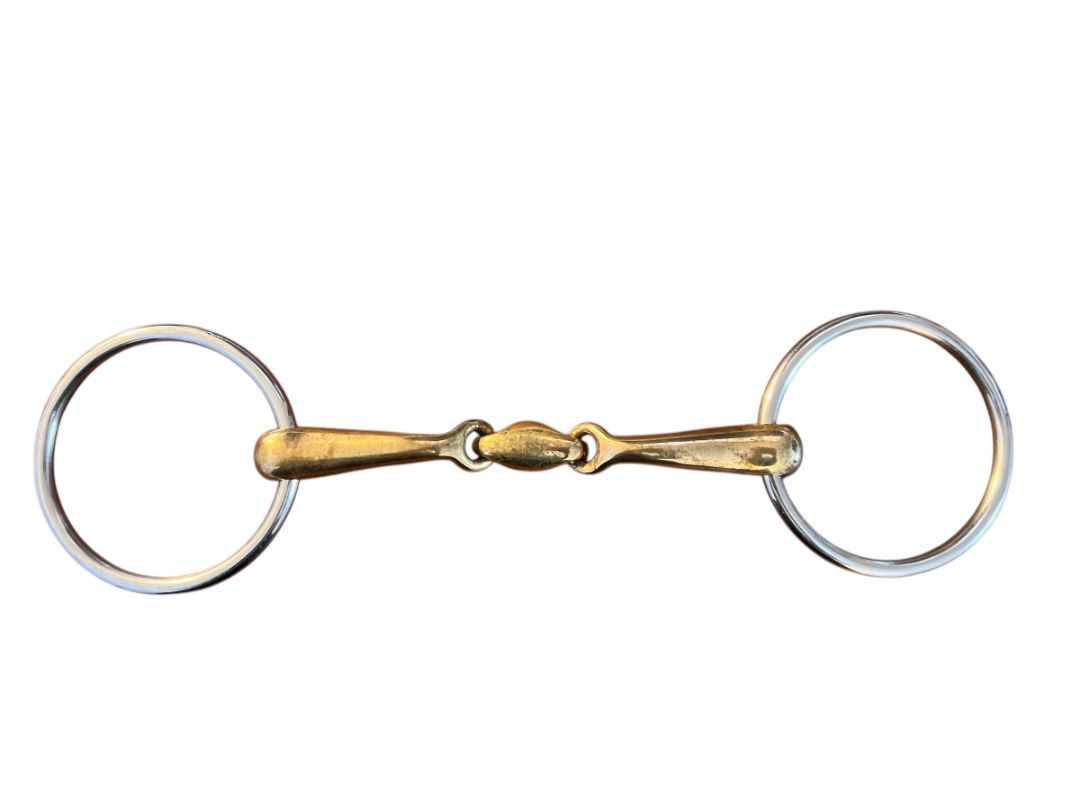 Anatomical Brass Loose Ring Snaffle Bit 5 1/2"