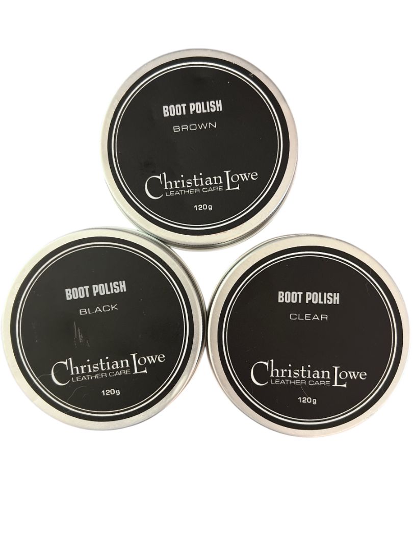Christian Lowe Boot Polish (3 Pack) Brown/Black/Clear NEW