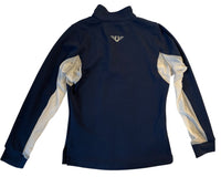 TuffRider Children's Ventilated Long Sleeve Shirt - Navy / Size Youth Large NEW