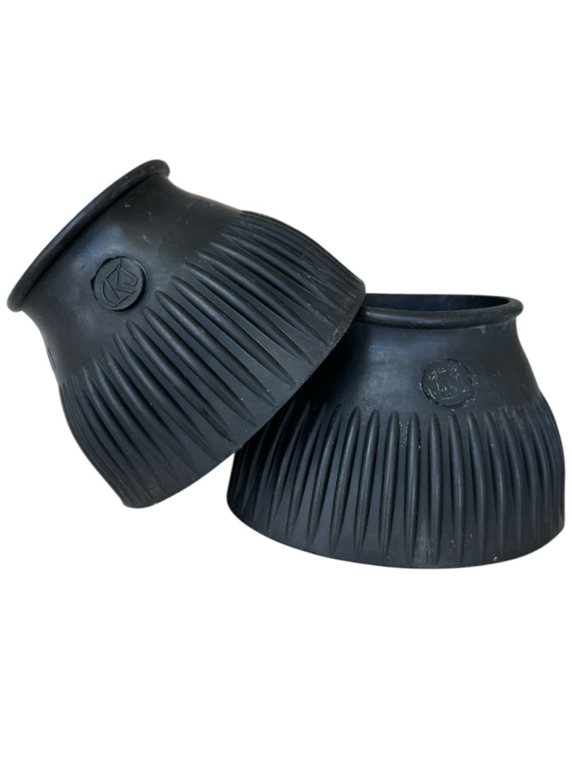 KL Select Italian Ribbed Pull-On Bell Boots - Black / Large