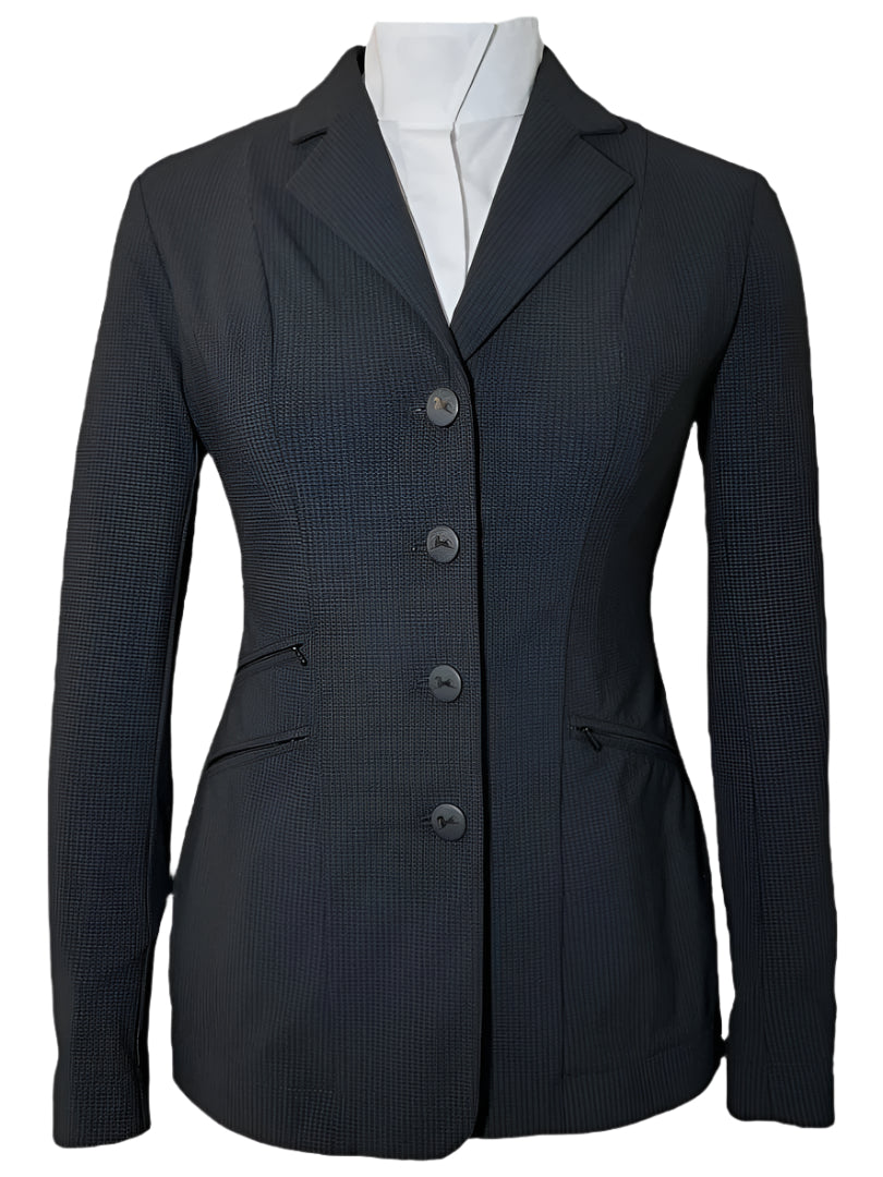 RJ Classics Orange Label Women's Washington Soft Shell Show Coat - Black Mini Check / Size 0