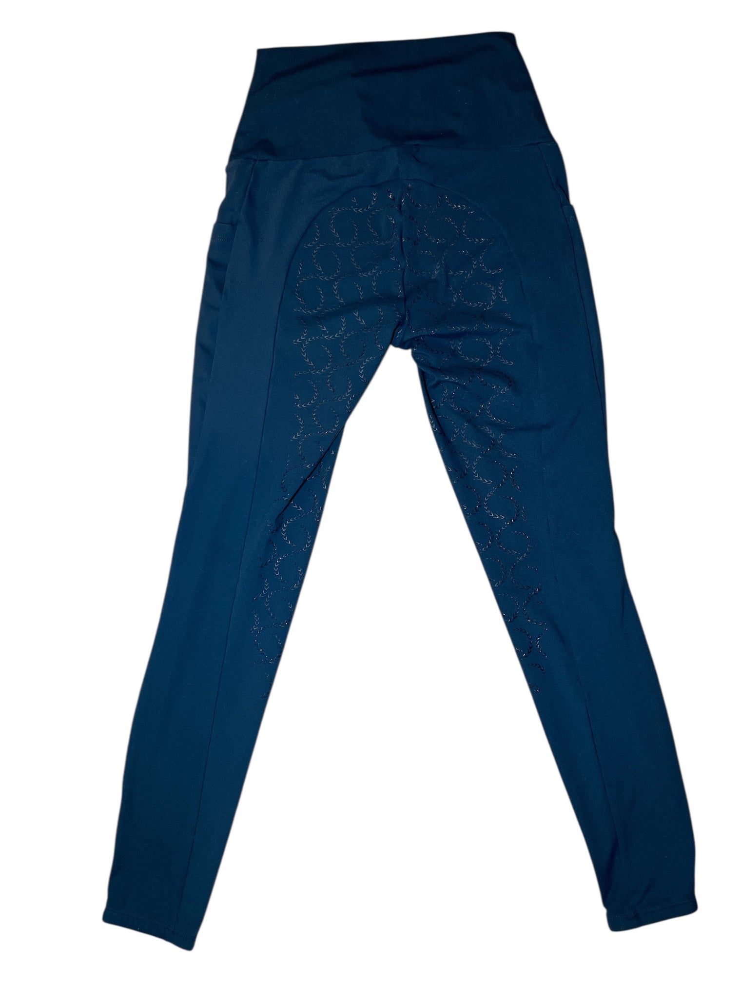 Horze Gillian Women's Silicone Full Seat Tights - Dark Navy / Size US 24