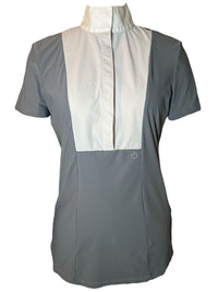 Cavalleria Toscana Women's Jersey Competition Show Shirt - Grey / Size Medium