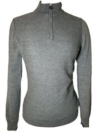 Cavalleria Toscana Women's Wool Honeycomb Sweater - Grey / Size XS