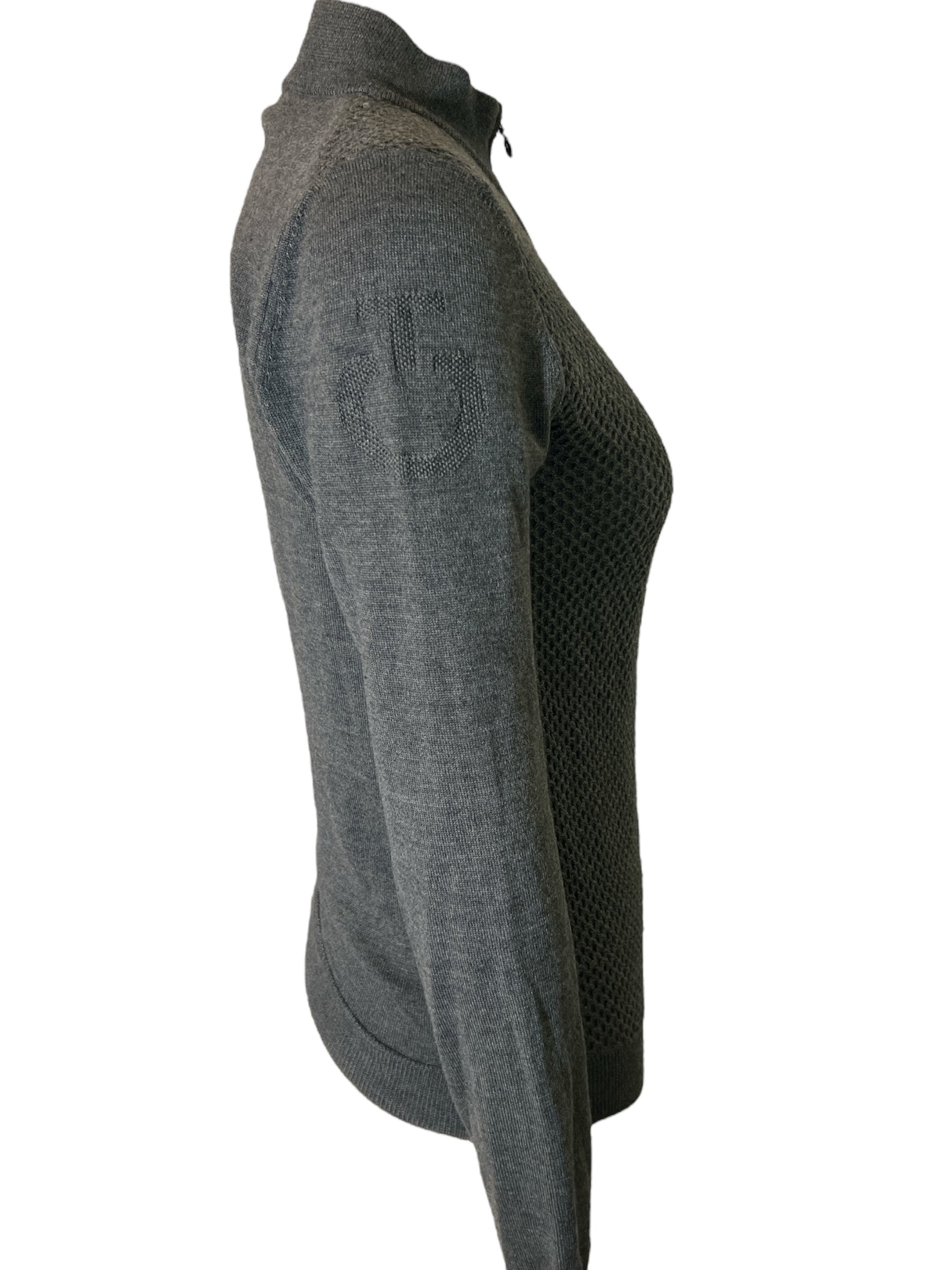 Cavalleria Toscana Women's Wool Honeycomb Sweater - Grey / Size XS