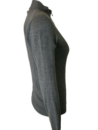 Cavalleria Toscana Women's Wool Honeycomb Sweater - Grey / Size XS