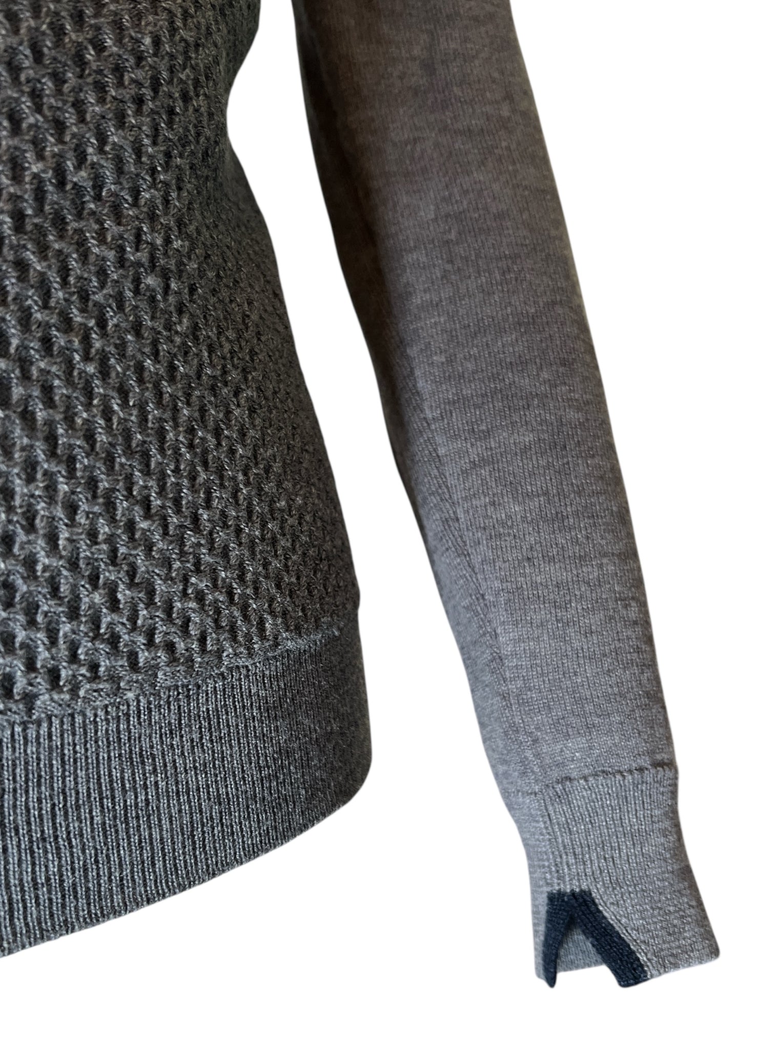 Cavalleria Toscana Women's Wool Honeycomb Sweater - Grey / Size XS