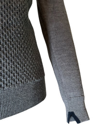Cavalleria Toscana Women's Wool Honeycomb Sweater - Grey / Size XS