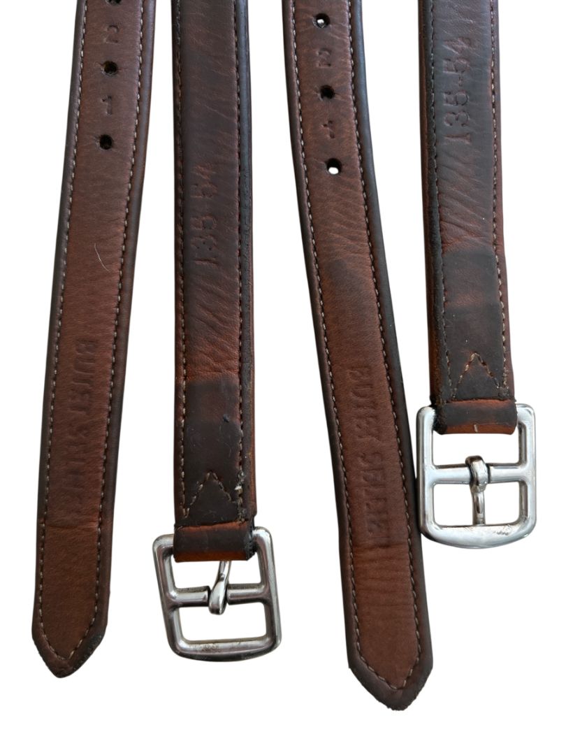Butet Lined Stirrup Leathers - Gold / Size 54" / 135 CM