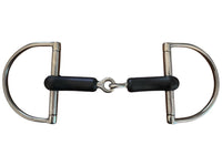 Rubber Dee Ring Snaffle Bit - 5"