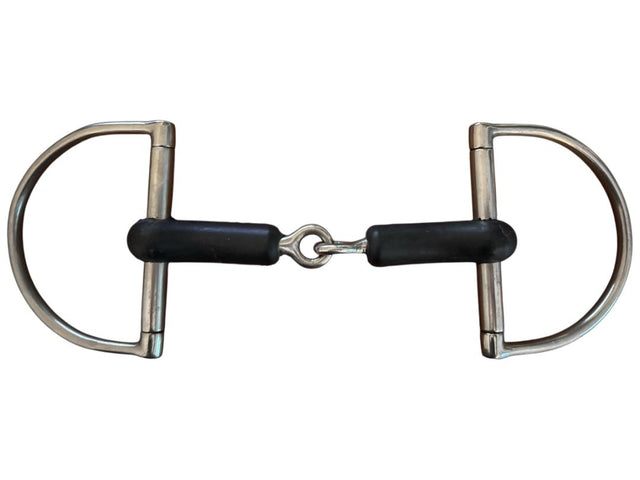 Rubber Dee Ring Snaffle Bit - 5"