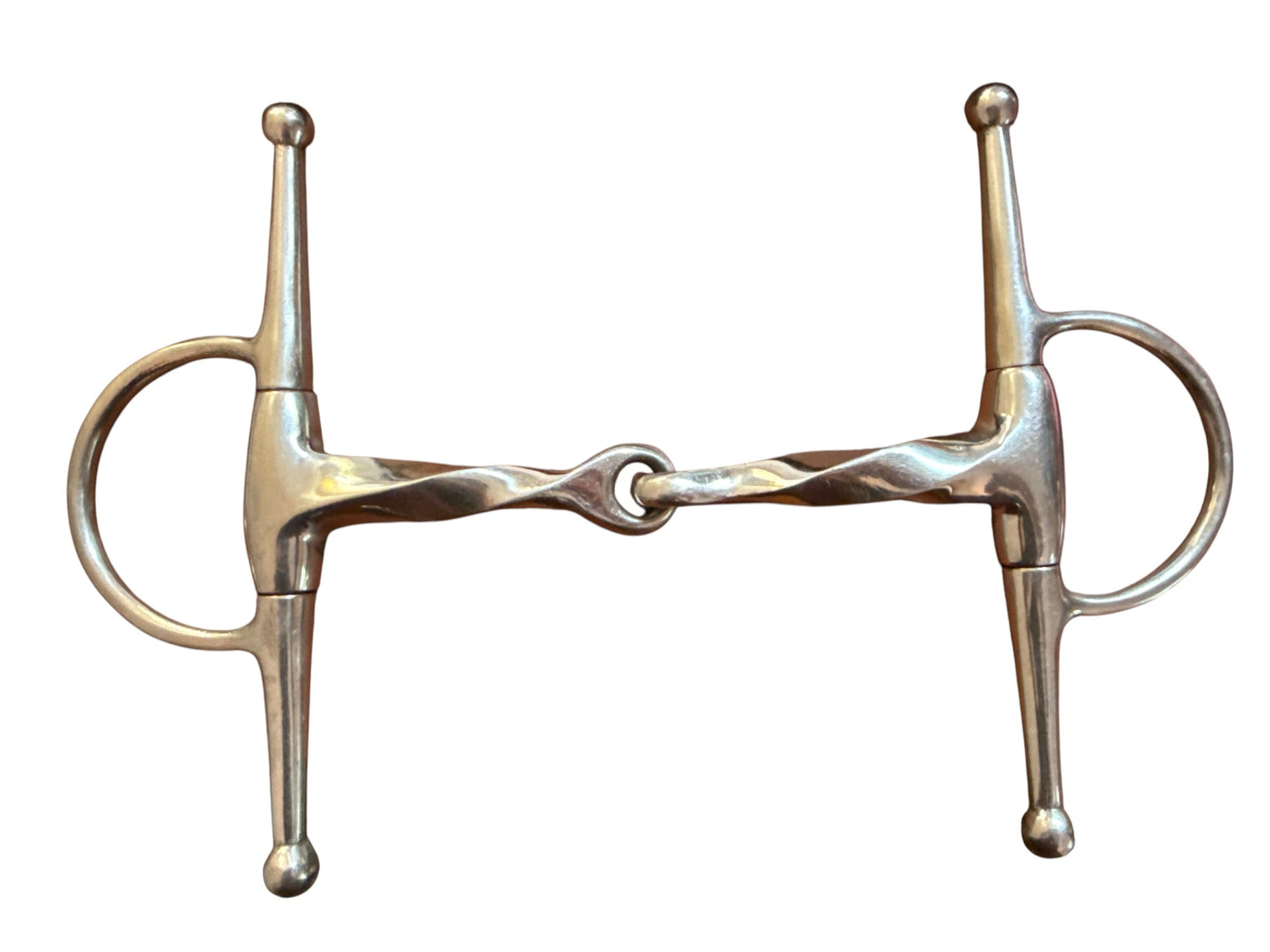 Slow Twist Full Cheek Eggbutt Snaffle Bit - 5 1/2"
