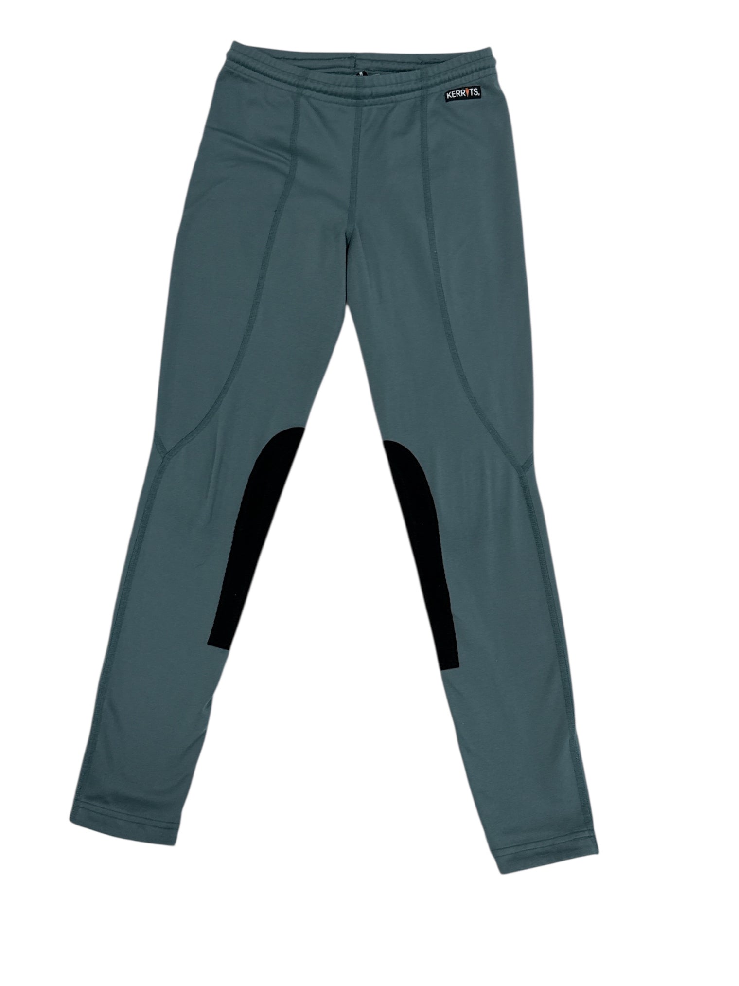 Kerrits Kid's Performance Knee Patch Riding Tights Sage Green Youth Large