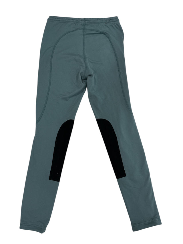Kerrits Kid's Performance Knee Patch Riding Tights Sage Green Youth Large