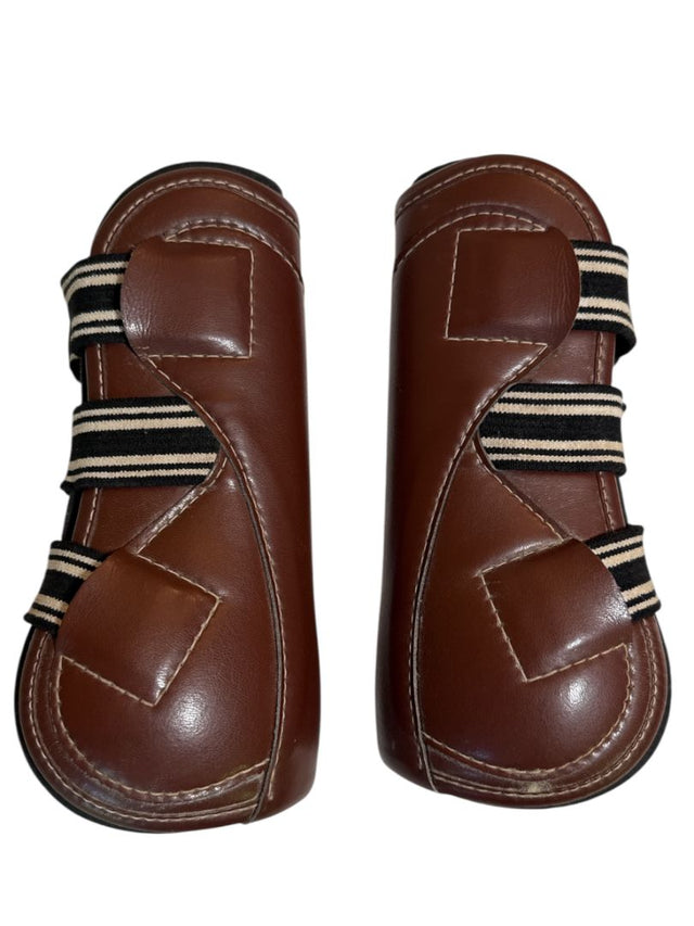 EquiFit D-Teq Open Front Horse Boots - Brown / Size Large