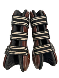 EquiFit D-Teq Open Front Horse Boots - Brown / Size Large