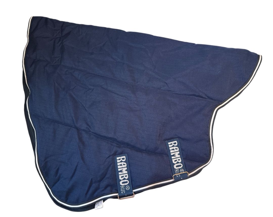 Horseware Rambo Stable Neck Cover / Hood (250g Medium) Navy / Size Large NEW