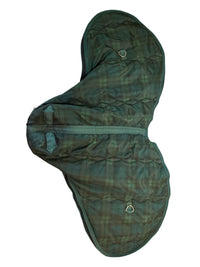 Green Plaid Saddle Cover Carry Bag / One Size