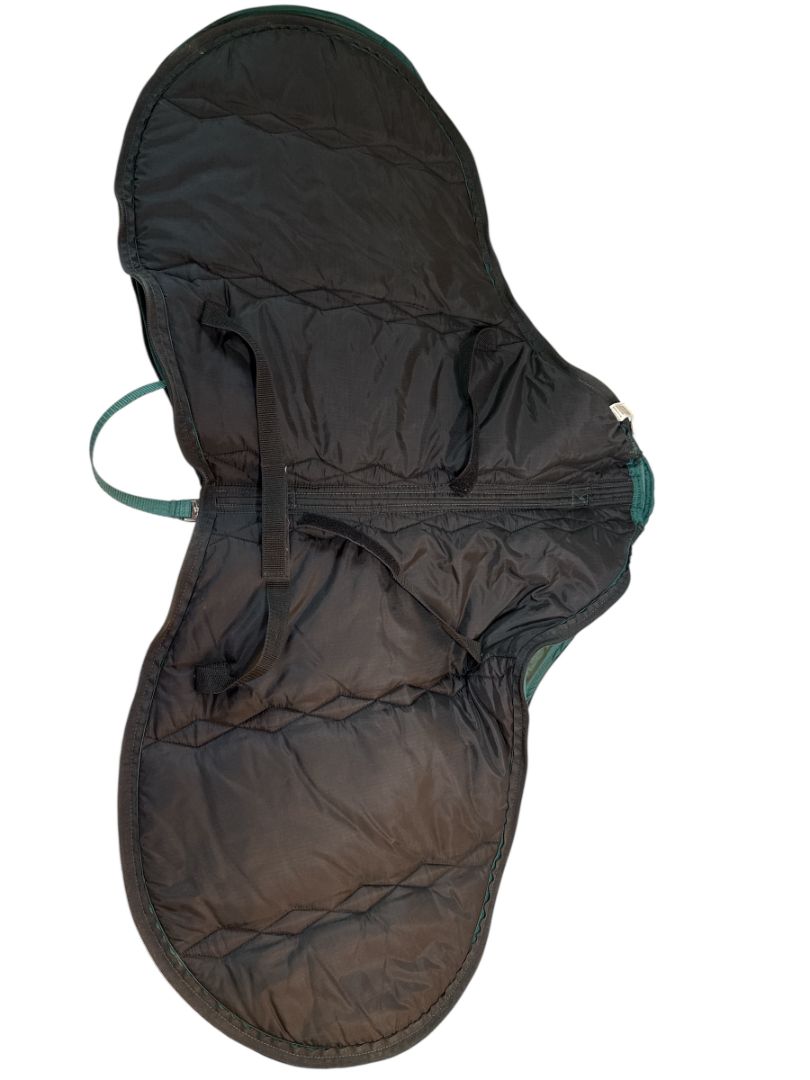 Green Plaid Saddle Cover Carry Bag / One Size