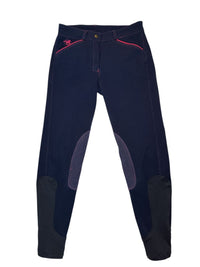 SmartPak Piper Evolution Knee Patch / Navy with Pink - Size US 26