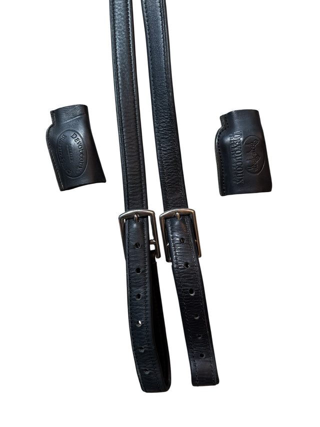 Devoucoux Makila Dressage Stirrup Leathers - Black / Size Medium