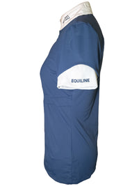 Equiline Colid Tech Mesh Competition Show Shirt - Blue / Size Medium  NEW