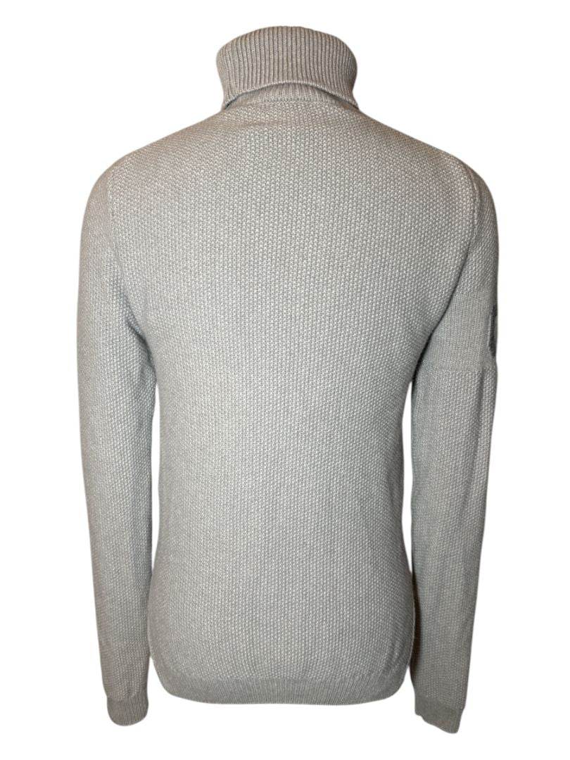 Cavalleria Toscana Women's Wool Turtleneck Honeycomb Sweater - Grey / Size XS