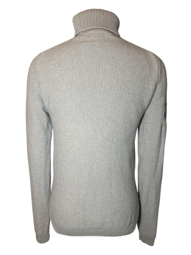 Cavalleria Toscana Women's Wool Turtleneck Honeycomb Sweater - Grey / Size XS