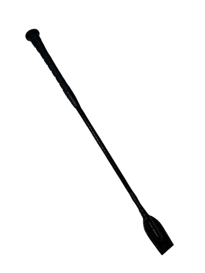 Old Mill Saddlery Black Patent Leather Whip / Crop 21"