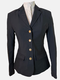 Equisite Vivienne Show Coat - Black / Size Medium  NEW