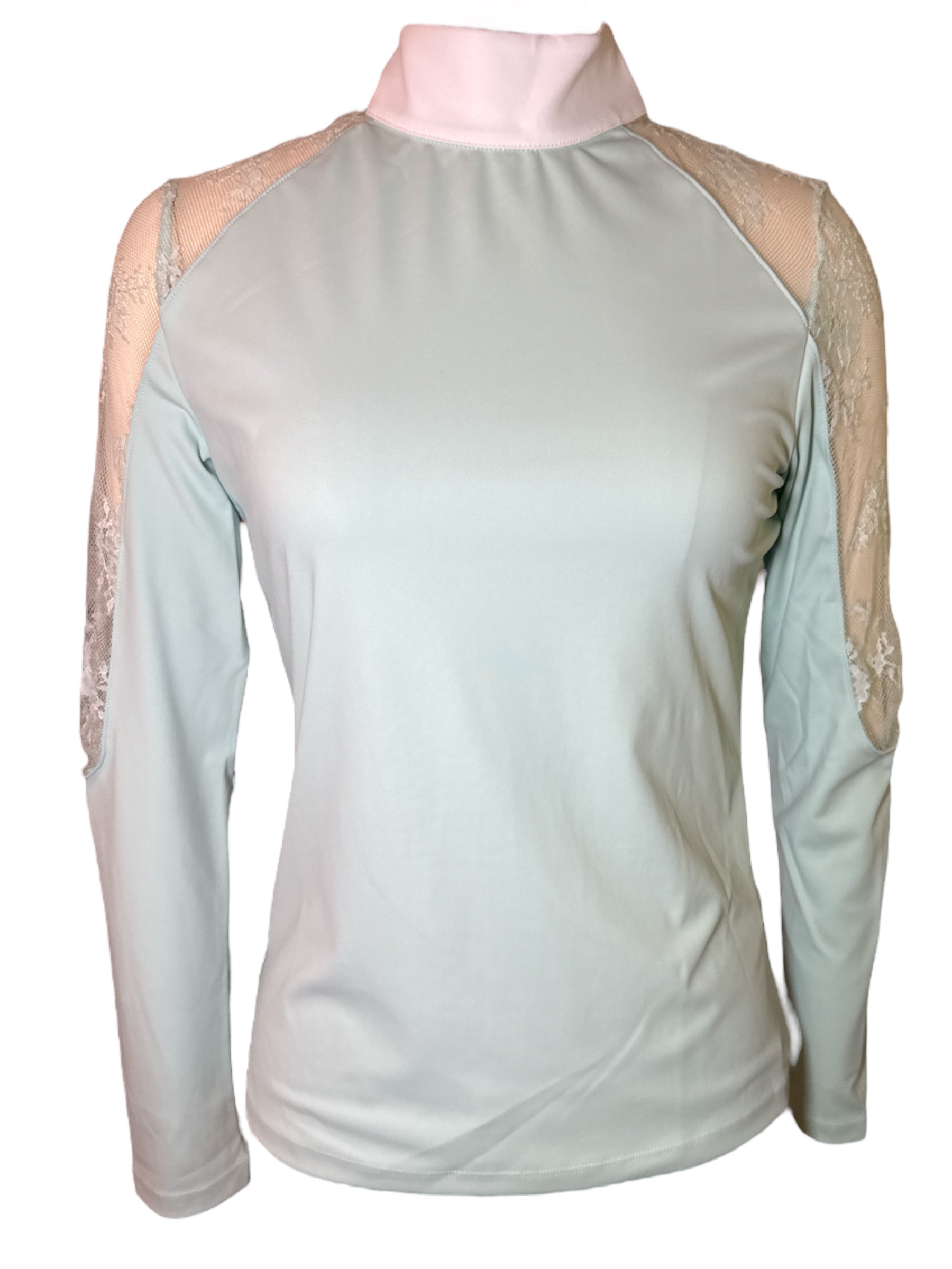 Equisite Lilliana Long Sleeve Shirt - Seafoam Green / Size Small   NEW