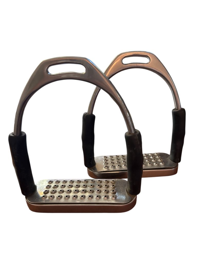 Jointed Flex Stirrup Irons - Stainless Steel / 4.5"