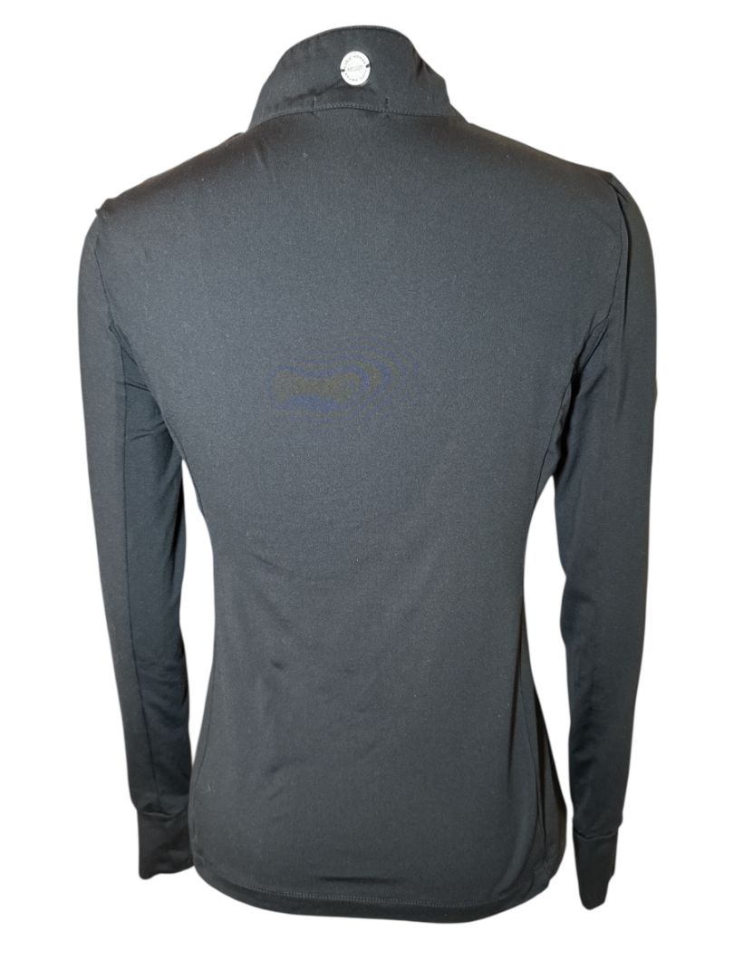 Noel Asmar Fleece Lined Winter 1/4 Zip Long Sleeve Shirt - Black / Size Small