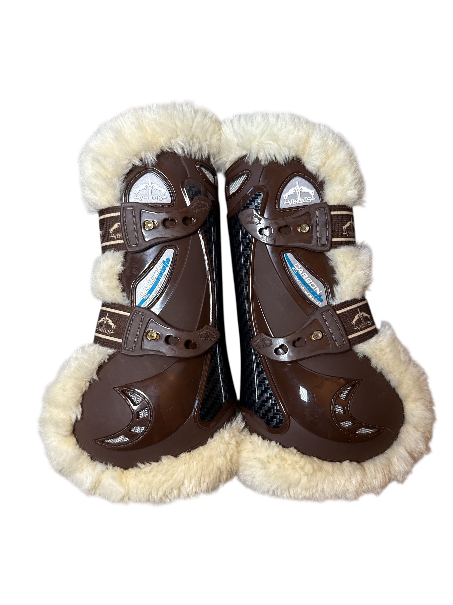 Veredus Carbon Gel Vento Fleece Front Boots - Brown / Size Large